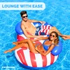 Swimline Americana Series Side-by-Side Double Ring Pool Lounger, red/White/Blue, 65