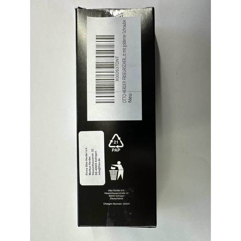 OTTO HERDER Hairdressing Scissors Extra Sharp Hair Scissors 5.5 Inches