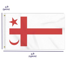 3×5 FT Native Mi'Kmaq People Flag, Large 100D Outdoor Banner,Doube Side Printing Decor For Patio Garden With Brass Gromment