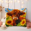 Generic DIY Latch Hook Pillow Kits - Cute Brown Highland