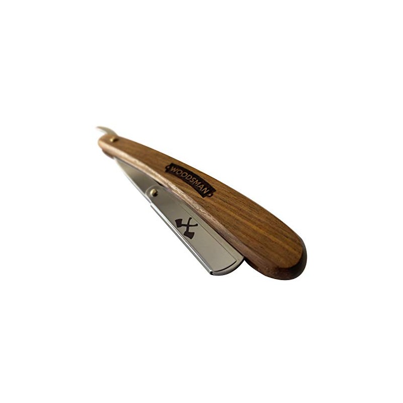 Woodsman - Porta Navajas Para Afeitar Madera Y Acero Inoxidable