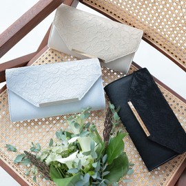 Aunii Women's Wedding Bag, 2-Way Clutch Bag, For Weddings, After-parties, 1.5 After-parties, Invitations, Sub-Bag, Formal Bag, Second Bag, black / 5061