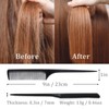 10 Pcs Black Thickened Rat Tail Combs Set Fine Tooth