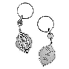 Venerare 1.5" Christian Design Keychains | 10 Different Figures to Choose | Premium Assorted Key Accessories | Holy Family and Saints Key Rings | Christian Automotive (Our Lady of Guadalupe)