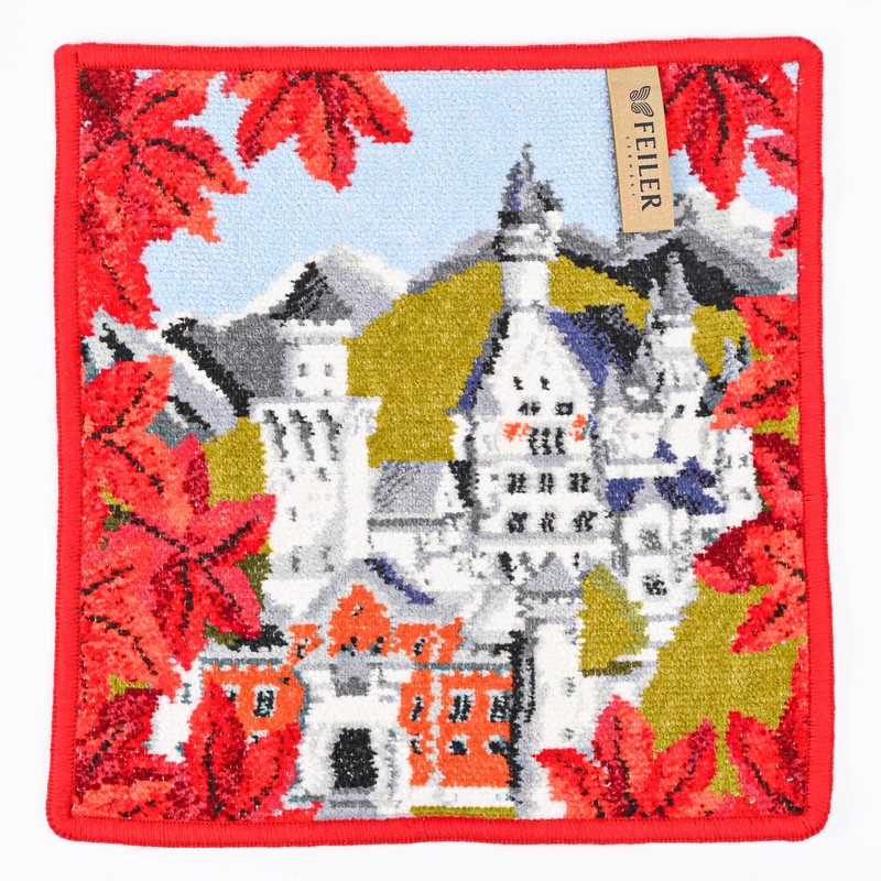 Feiler Women's Handkerchief Hand Towel, 9.8 inches (25 cm), Neuschwanstein