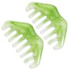 COMNICO Massage Comb, 2 PCS Jade Natural Guasha Scraping Scalp