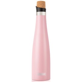 KOODEE Wine Bottle - 700ml Insulated Stainless Steel Wine Bottle with Double Wall Vacuum Sealed Lids,for Wine Lovers Keeps Wine Cold for 24 Hours and Hot for 12 Hours (Pink,700ml)