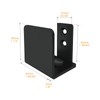 JUBEST Matte Black Floor Guide Wall Mount Sliding Barn Door