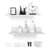 EXLECO 2er 30cm Wandregal Weiß Metall Duschregal ohne Bohren Duschablage