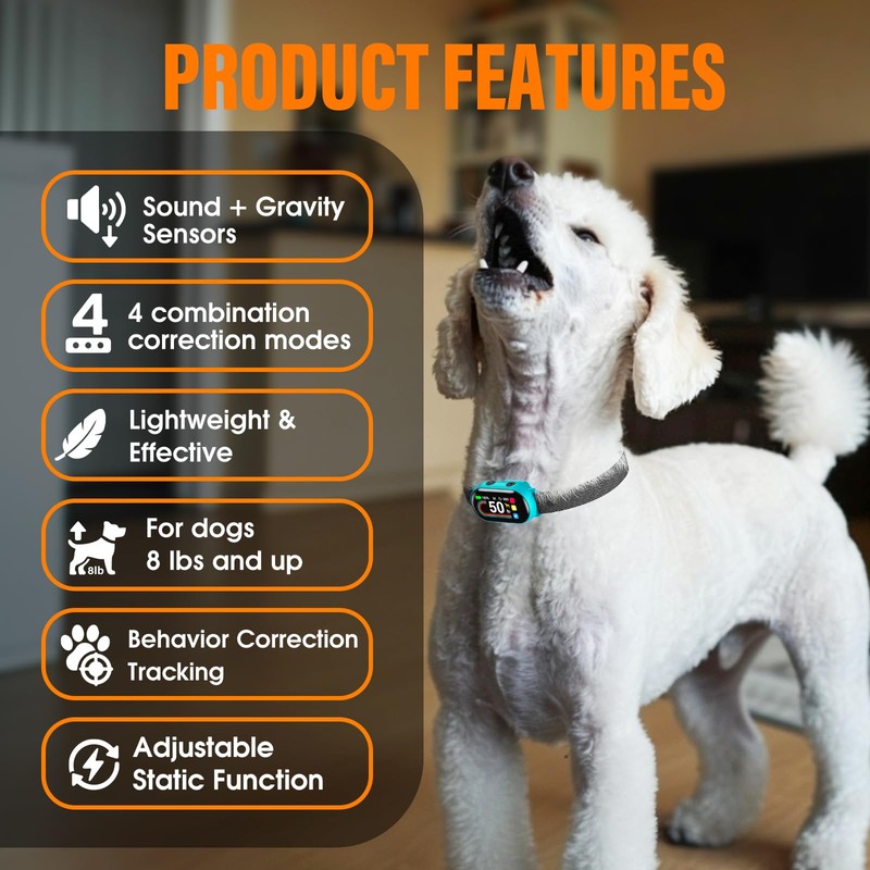 SKBAK Smart Dog Bark Collar, for Small Medium Large Dogs