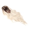 Gradient Blonde Brown Long Curly Wig Women Heat Resistant Synthetic