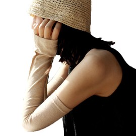 M&M SOCKS Co. ,LTD HA13 Arm Cover, Organic Cotton, UV Protection, 98% Made in Japan, For Summer, Long, Women's, Men's, Unisex, UV Cotton, Sunburn Protection, Driving, Finger Hole,, kick