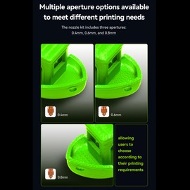 for Creality K2 Plus Hi Combo Nozzles Kit - Titanium Alloy, Copper Alloy, Hardened Steel & High Flow Nozzle Replacement Kit - Compatible with Creality K2 Plus 3D Printer & Hi Combo-0.4mm, 3pcs