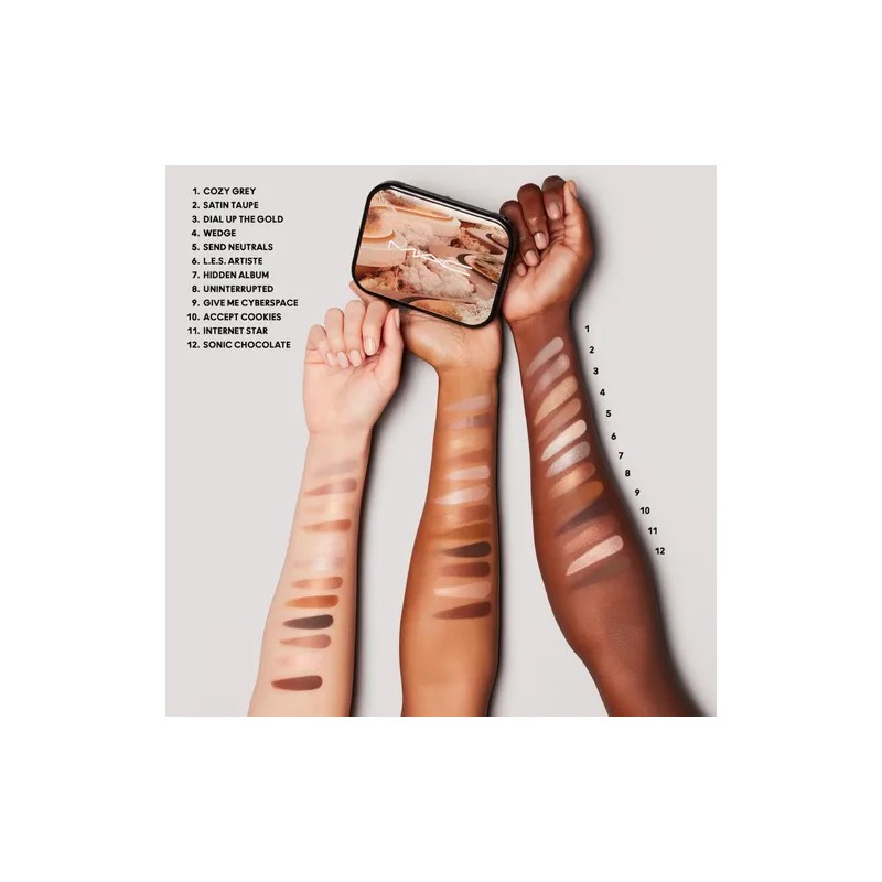 Mac paleta de sombras connect in colour 12 sombra unfiltered