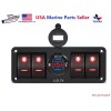 Mear Gear Switch Panel 4 Gang Waterproof Rocker Toggle Switch