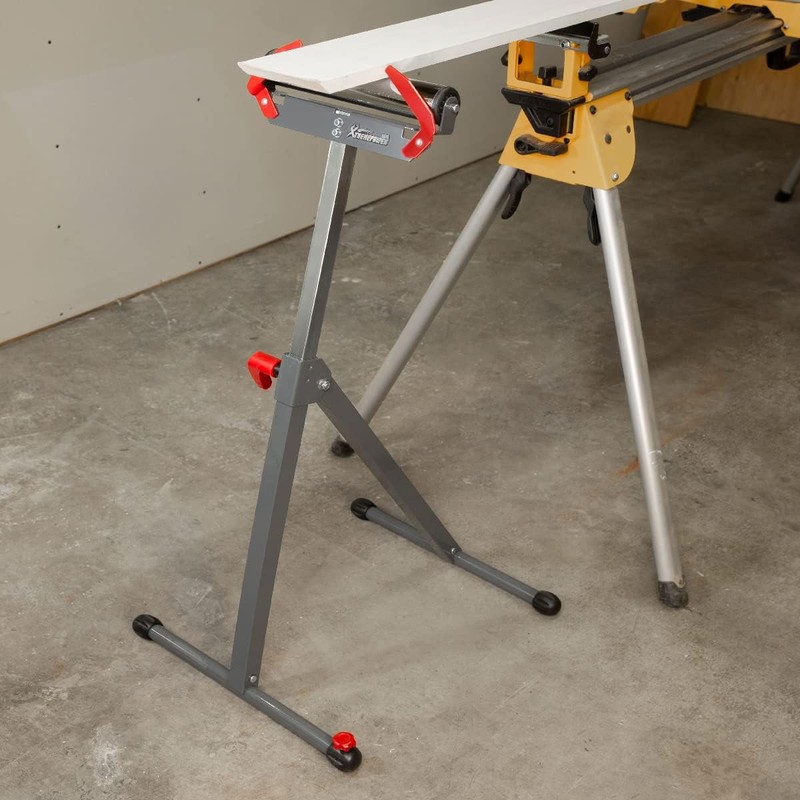 XtremepowerUS Folding Roller Stand 250 LBS Height Adjustable Roller Support