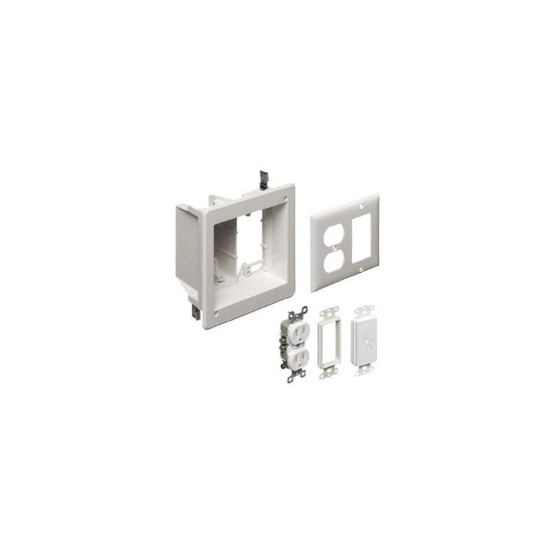 Arlington TVBR505K-1 TV Box Recessed Kit with Outlet and Wall