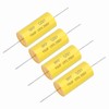 sourcing map 4Pcs 15uf Frequency Divider Capacitor, 250V Axial Audio
