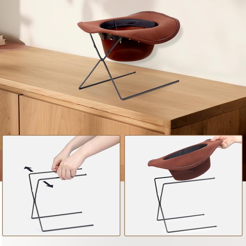 WOMACO Hat Stand for Display - Metal Cowboy Hats Display
