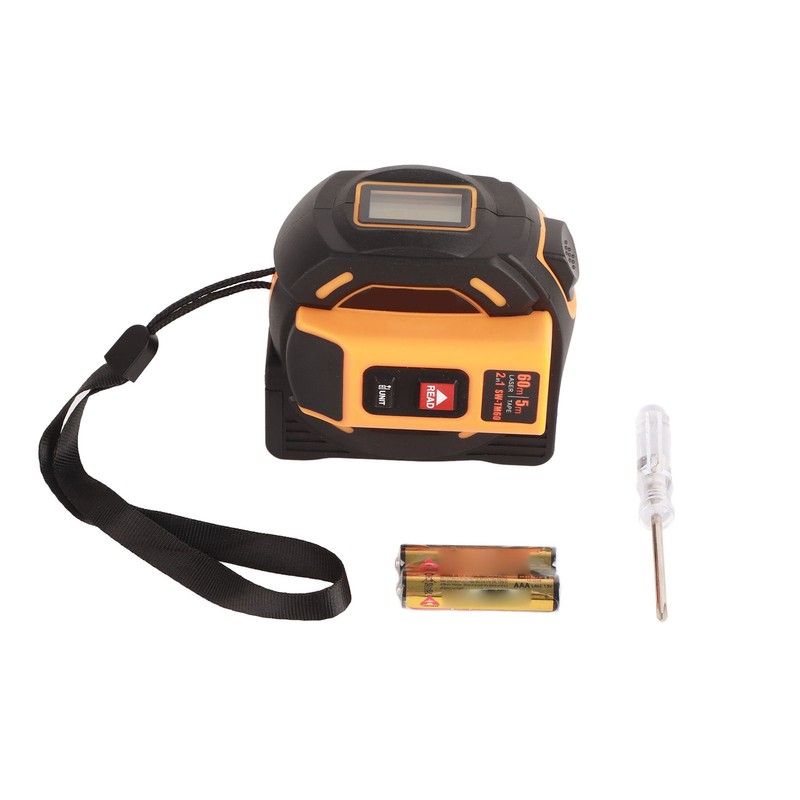 Laser Tape Measure High Accuracy ABS Housing Manganese Steel Digital