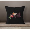 Autiga Cushion Cover Bird Robin Flowers Mistletoe Watercolour Bird Christmas