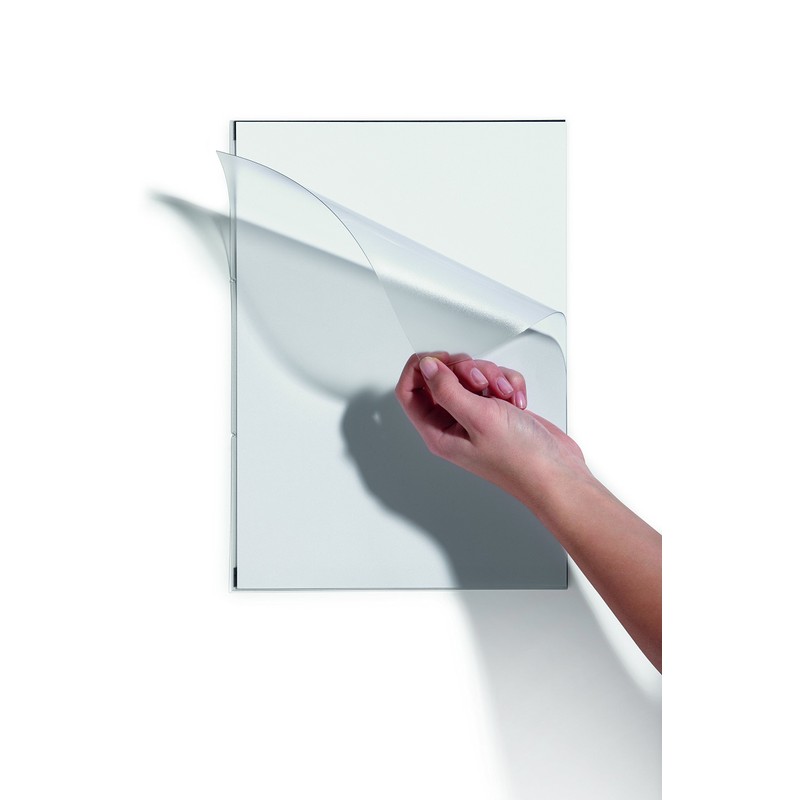 Durable 487419 Magnetic Pocket A4 - Transparent (Pack of 2)