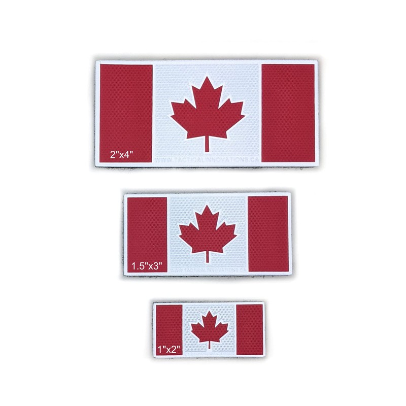 PVC Morale Patch - Canadian Flag - Red & Reflective