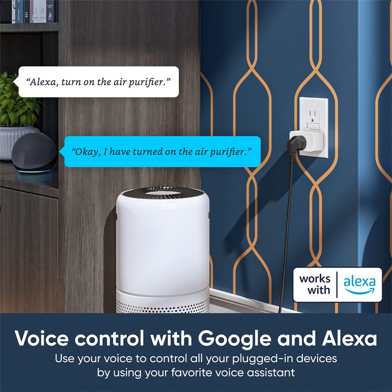 Wyze Plug, 2.4GHz WiFi Smart Plug, Works with Alexa, Google