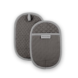 KitchenAid Asteroid Pot Holder 2-Pack Set, Charcoal Grey, 6.5"x10"
