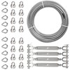 3/16 Stainless Steel Cable with 4 Turnbuckle, 100ft, 7x19 Strands
