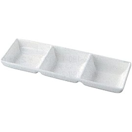 J-kitchens Melamine 22.2 Miyabi Triple Cut Plate, White Gloss