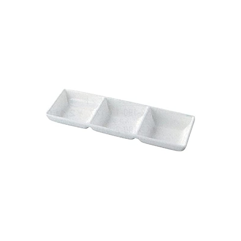 J-kitchens Melamine 22.2 Miyabi Triple Cut Plate, White Gloss