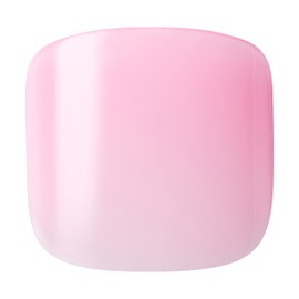 GoldFinger Press On Toenails RegularFit Full Cover Light Pink Color, Squoval Shape, Long Lasting Nail Glue Included, Glue On Toe Nails (Colored) for Beach, Vacation, Special Occasion