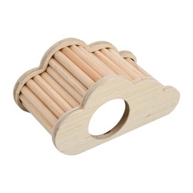 Granvoo Hamster House Wood, Hamster Hideout House DIY Hamster Toy, Small Animal Activity Toy, DIY Hamster Cage Accessories, Hamster Hiding Place for Gerbils, Degus, Spikes, Dwarf Hamsters