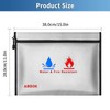 Fireproof Document Bag, Fireproof Money Safe Document Bag 15 x