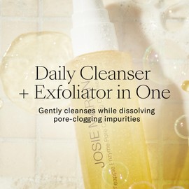 Josie Maran Pineapple Enzyme Foaming Cleanser - Gentle Face Wash & Pore Cleaner - Dissolves Impurities & Dead Skin - Use for a Smooth, Radiant Complexion (5 Fl Oz)