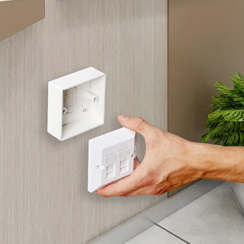 NIYATA 4pcs Surface Mount Back Box for Ethernet Wall Plates,