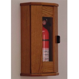 Wooden Mallet 5 lbs Fire Extinguisher Cabinet in Medium Oak