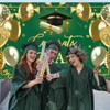 Avezano Graduation Banner Congrats Grad Class of 2025 Backdrop Green