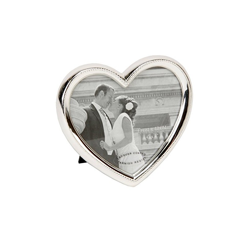4" x 4" - Celebrations Silver Plated Heart Photo Frame
