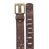 Red Bridge men's leather belt, wide rivet belt, Cowboy Western
