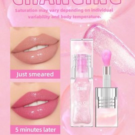 Magic Color Changing Lip Oil,Moisturizing Lip CareNon-Sticky Fresh Texture Lip Glow Oil. (Color Changing Lip Oil)