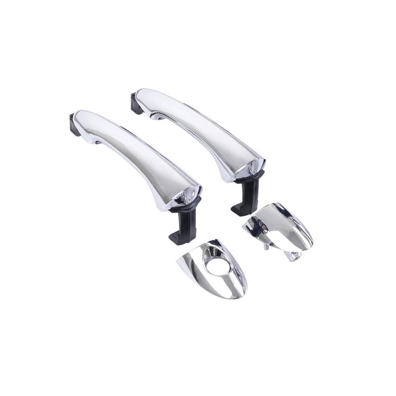 HUYILUN0104 1 LOT Chrome 4 Door Exterior Handle Outer Door