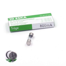 10 Pcs Glass Slow Blow Fuse 800A 250V AC 5mm x 20mm