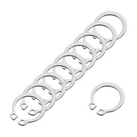 sourcing map 50 Pcs External Retaining Rings, 18.5mm 304 Stainless Steel External Circlip Snap Rings Round Wire Snap Rings for Valves Electrical Appliances, Silver