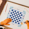 FINGERINSPIRE Modern Checkerboard Template 11.8x11.8inch Painting Chess Checkers Lined Gameboard
