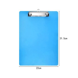 Jagowa Plastic Clipboard - A4 Size Standard with Low-Profile Clip - Great for Business, Office, School, Hospitals - Blue