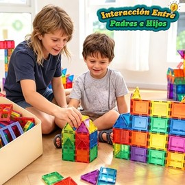 Juguetes Magnéticos Juego de 60 Piezas,Juguetes Construccion 3D,Bloques Magnéticos Juguetes de Construcción,Adecuado para niños y niñas.