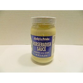 Horseradish Sauce, Kelly Pride, 8 oz, Made from 100 percent fresh grated horseradish roots