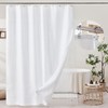 Lameirose 3 in 1 Shower Curtain Set, 72x84 White Shower